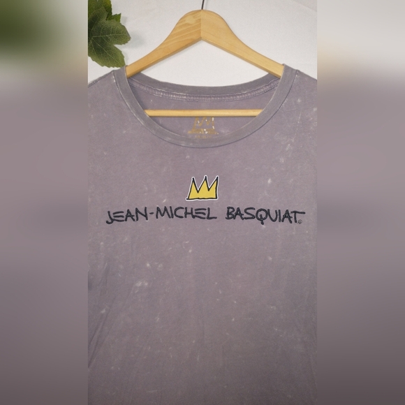 Jean Michael Basquiat Andy Warhol Gray Purple T-Shirt Large - Picture 5 of 10